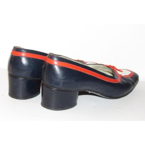 Saks Fifth Avenue MOD Navy & Red White Accent Pump - Picture 10 of 10